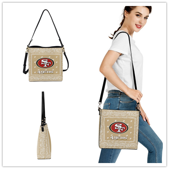 San Francisco 49ers PU Leather Bucket Handbag 001